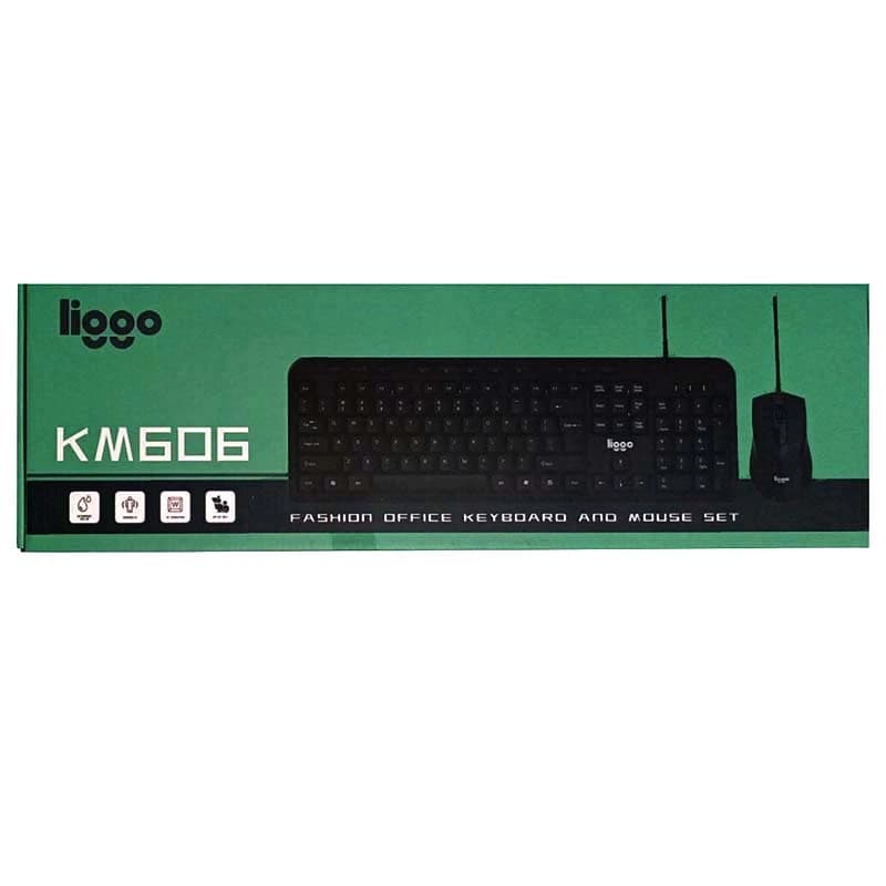 صفحه کلید و موس سیم دار LIGGO مدل KM606 — تصویر ۷