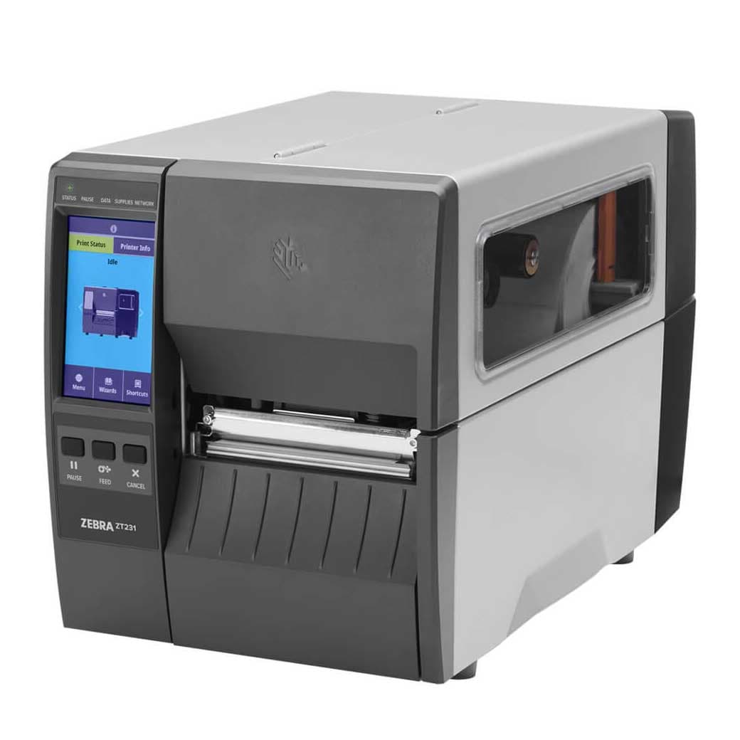چاپگر لیبل صنعتی Zebra ZT231 203dpi (USB,RS232,LAN,BT) + Cutter