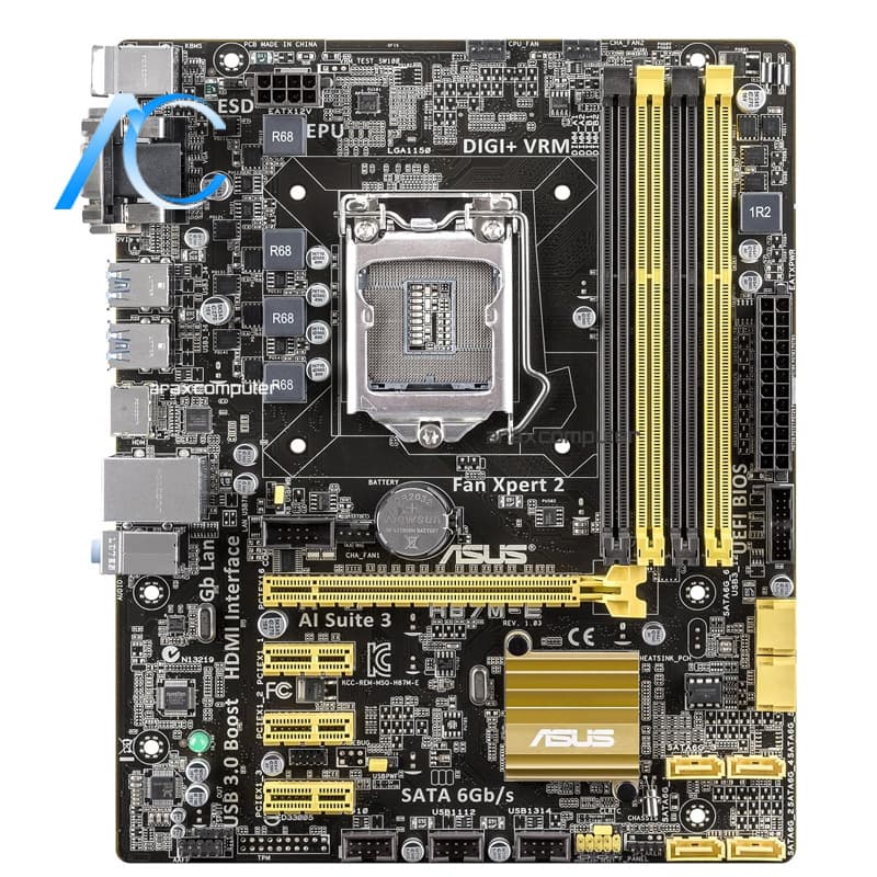 مادربرد دسته دوم ایسوس مدل MAINBOARD USED ASUS H87M-E
