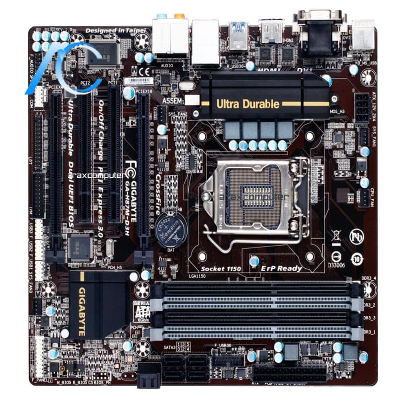 مادربرد دسته دوم گیگابایت مدل MAINBOARD USED GIGABYTE GA-H87M-D3H
