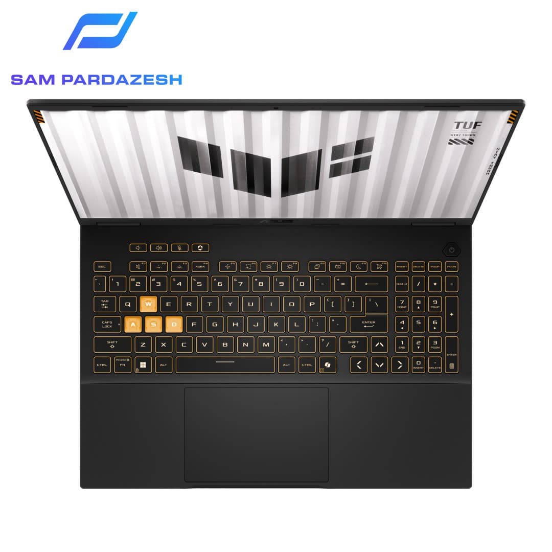 لپ تاپ گیمینگ ایسوس 16 اینچی ASUS TUF Gaming F16 FX608JHR Core i7 14650HX 24GB DDR5 512GB SSD 8GB RTX5050 — تصویر ۵