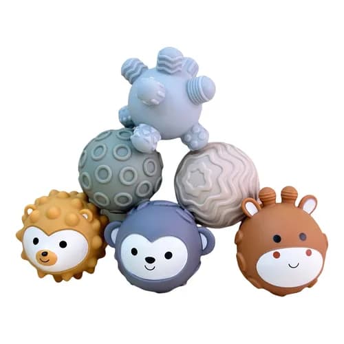 ست شش عددی دست ورزی حیوانات سیلیکونی کونیگ کیدز Konig Kids