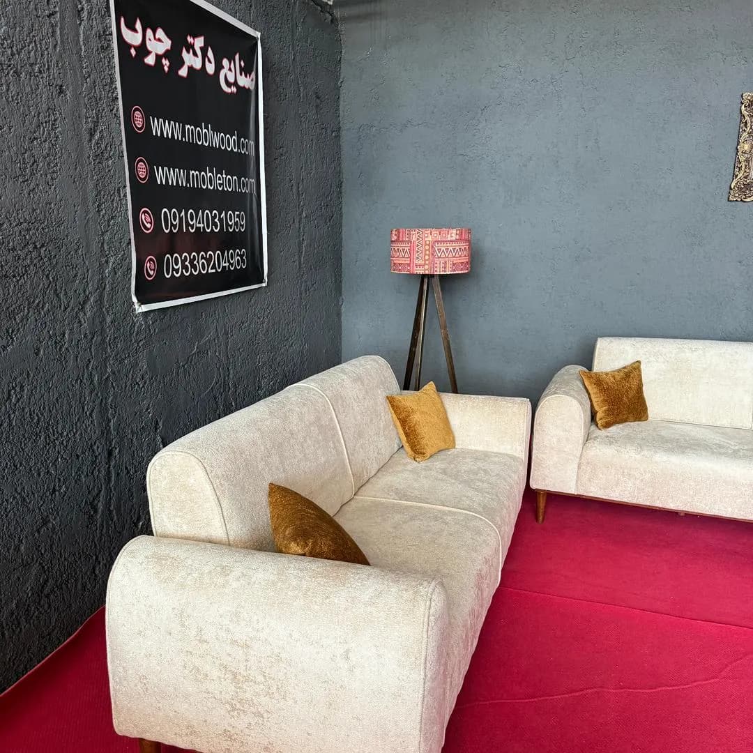 مبل راحتی مدل منیمال کلاسیک 8 نفره تختخوابشو آماده تحویل(پارچه تدی خارجی) — تصویر ۹