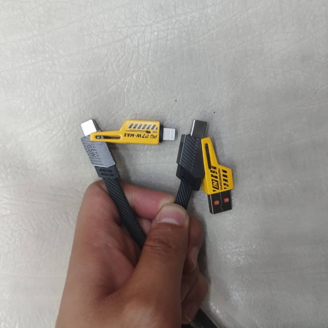 کابل شارژر 4 کاره USB (اصلی با گارانتی 12 ماهه)