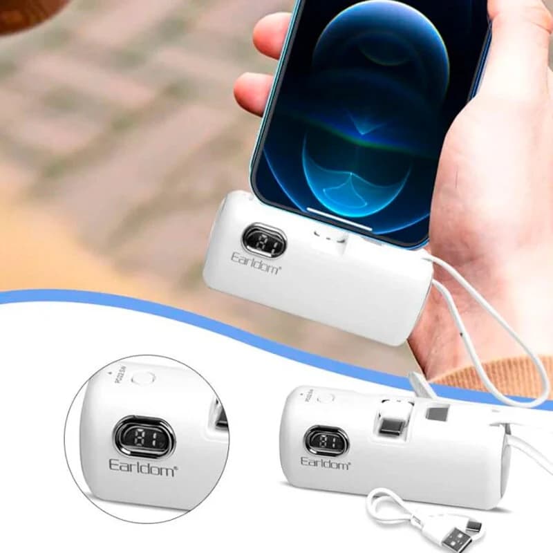 پاور بانک فست شارژ ارلدام ET-PD41C VOOC QC3.0 PD 22.5W ظرفیت 5000 میلی آمپر ساعت — تصویر ۳