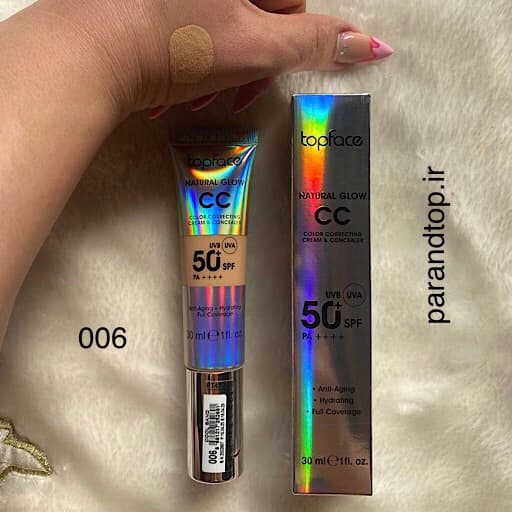 سی سی کرم تاپ فیس مدل نچرال گلو topface natural glow شماره 006 حجم 30 میل — تصویر ۳
