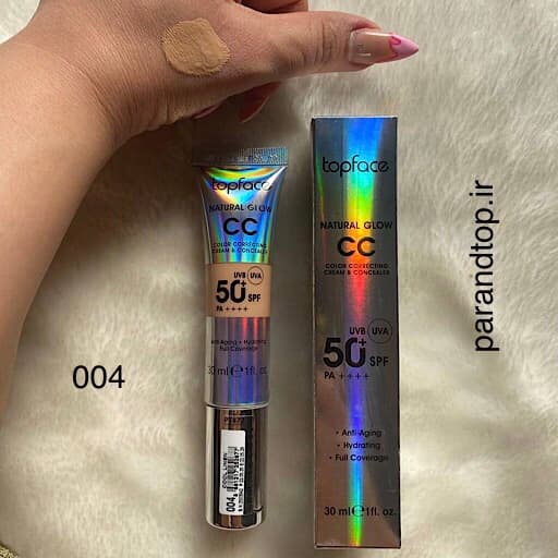 سی‌ سی کرم تاپ فیس مدل نچرال گلو TOPFACE Natural Glow شماره 004 حجم 30 میل