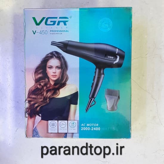 سشوار وی جی آر مدل VGR V-450 مشکی (اورجینال)