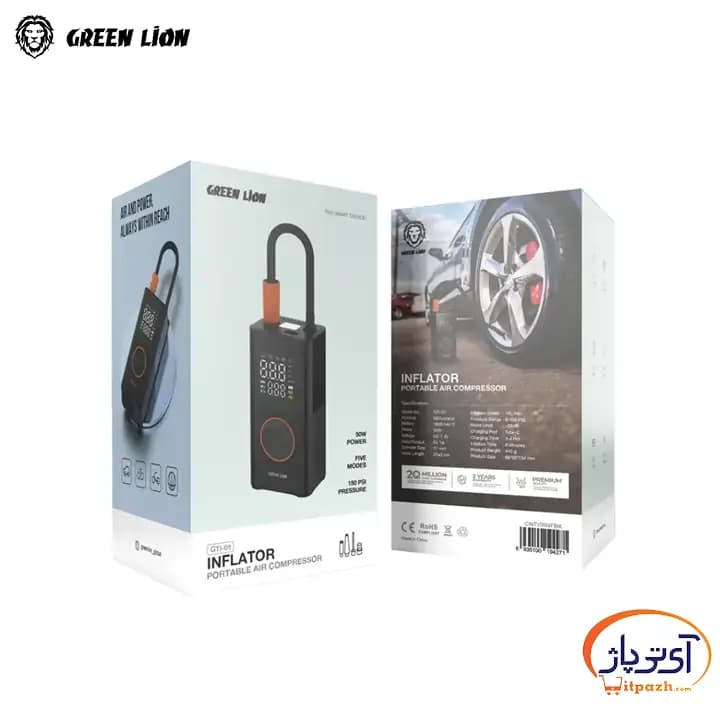 پمپ باد لاستیک گرین لاین مدل GTI-01 Inflator Portable — تصویر ۷