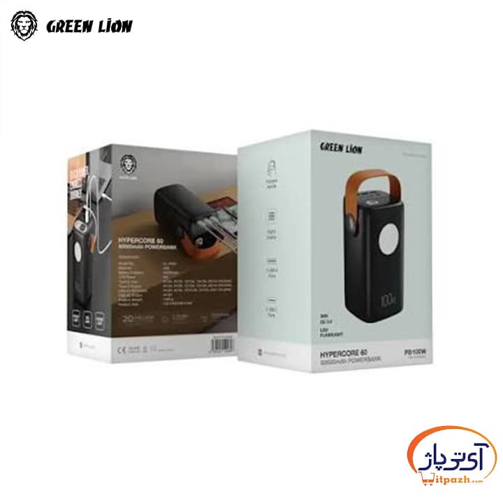 پاوربانک گرین لاین مدل Hyper Core 60 توان 100 وات – ظرفیت 60000 میلی آمپر — تصویر ۳