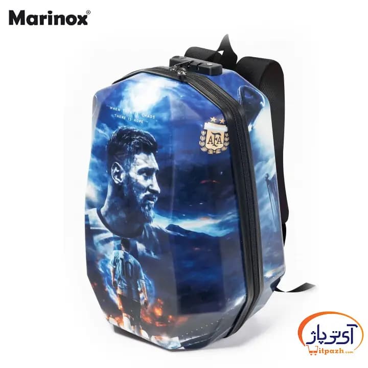 کوله پشتی ضدضربه PS5 Slim مارینوکس Marinox طرح لیونل مسی — تصویر ۲