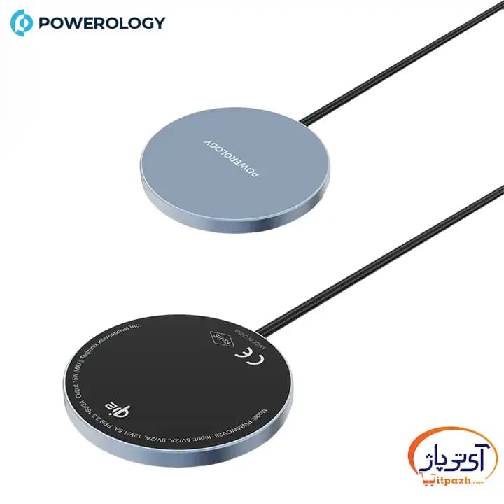 شارژر مغناطیسی بیسیم پاورولوژی Elero توان 15W