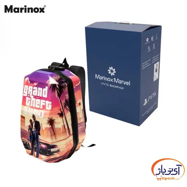 کوله پشتی ضدضربه PS5 مارینوکس Marinox طرح دار GTA — تصویر ۴