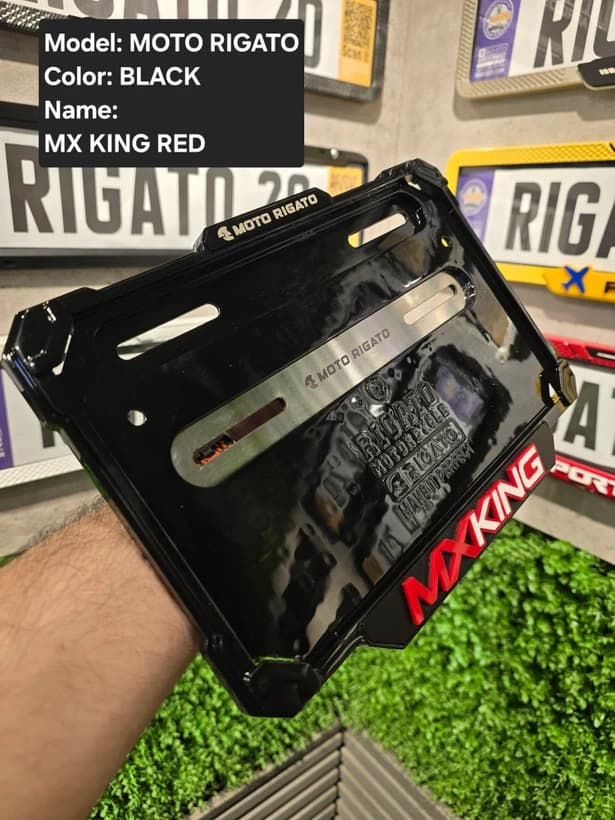 قاب‌پلاک موتور ضد لرزش مشکی ام‌ایکس کینگ(MX KING) — تصویر ۳