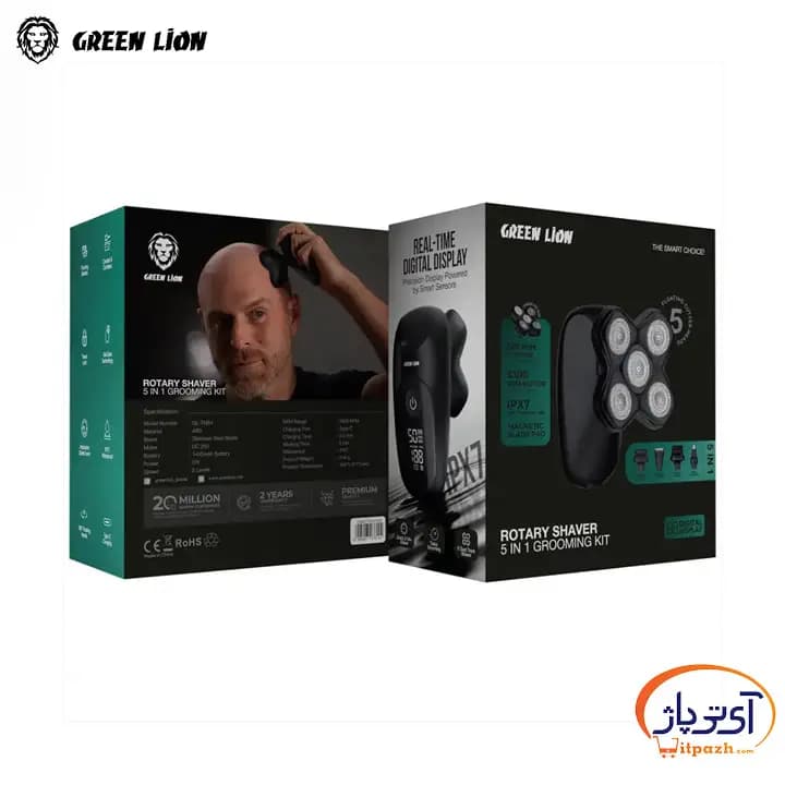 ست ماشین اصلاح چند کاره گرین لاین ROTARY SHAVER 5 IN 1 GROOMING KIT — تصویر ۷