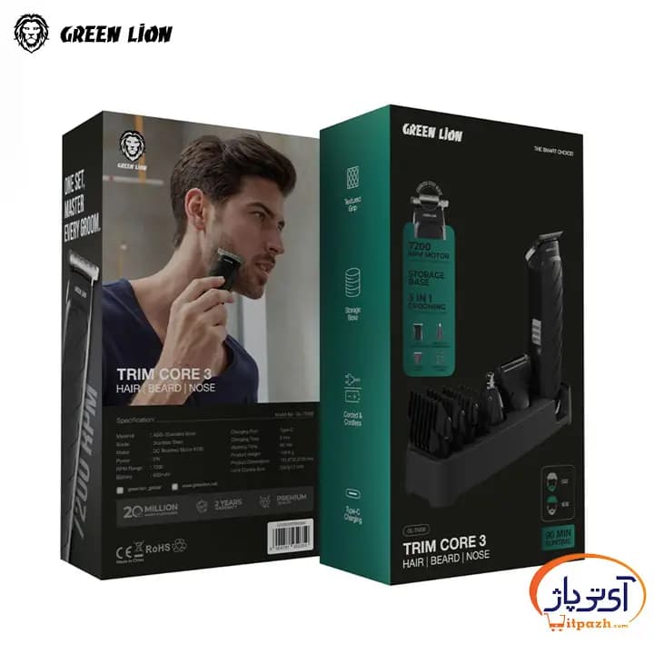 ست اسلاح گرین لاین TRIM CORE 3 HAIR-BEARD-NOSE TRIMMER — تصویر ۱۱
