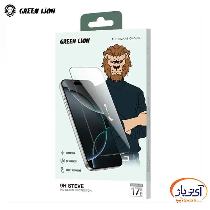 گلس گرین لاین 9H STEVE HD گوشی IPHONE 17 PRO MAX — تصویر ۲