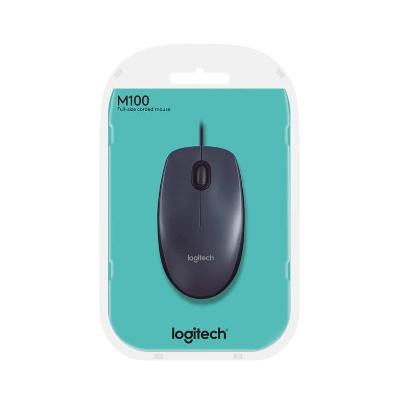 موس سیم دار Logitech M100 اورجینال پک جدید — تصویر ۸