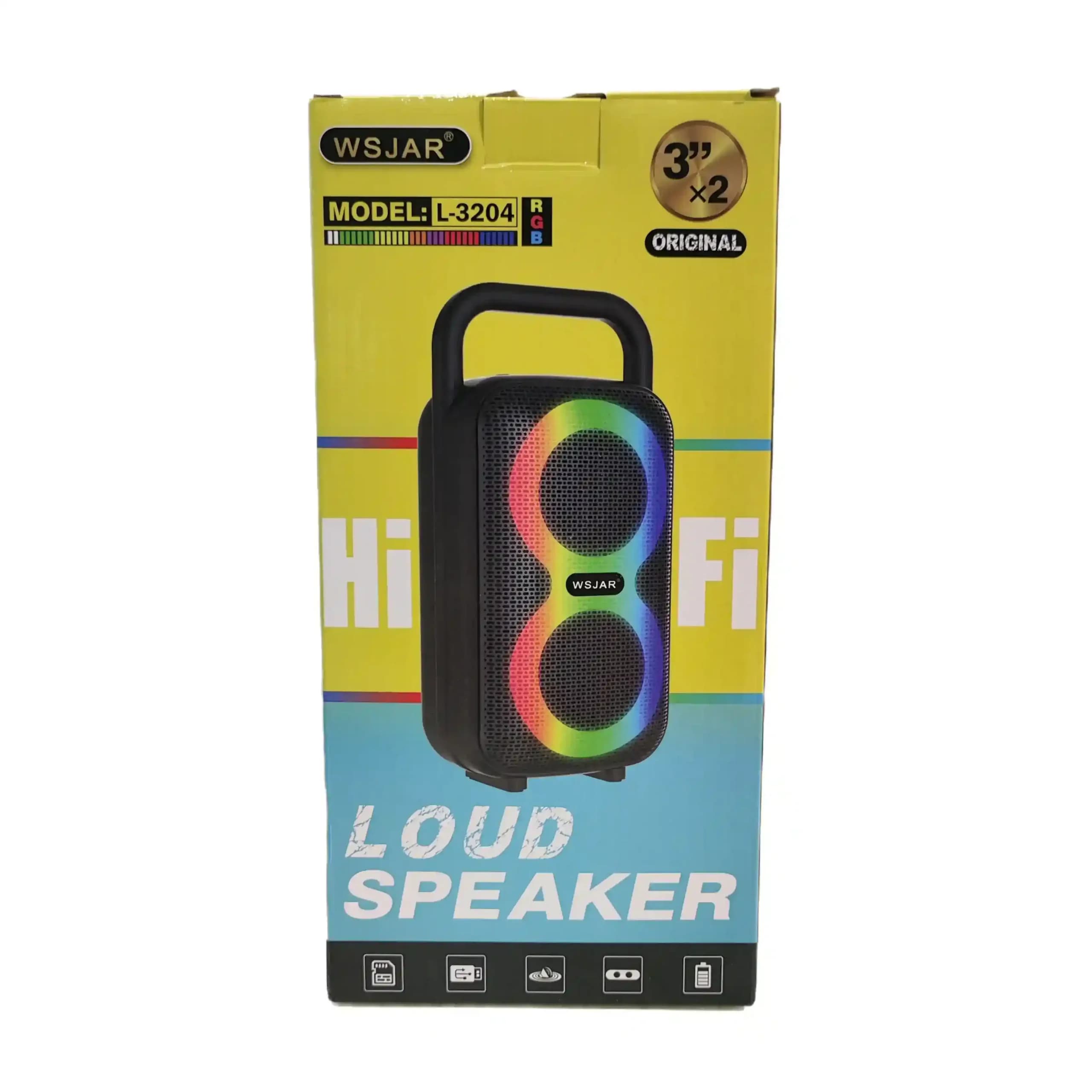 خرید اسپیکر شارژی WSJAR L-3204 | صدای استریو، RGB و میکروفن — تصویر ۷