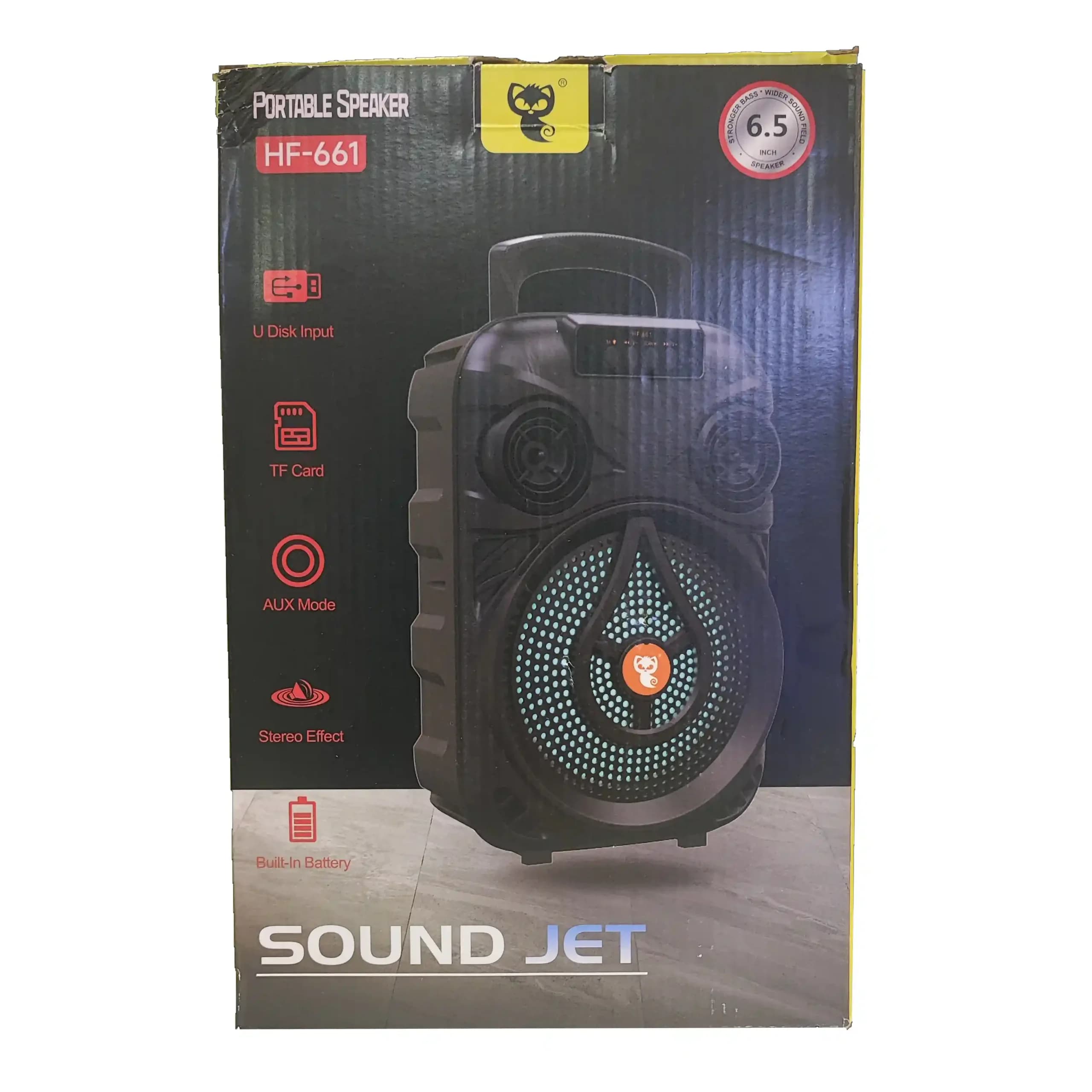خرید اسپیکر بلوتوثی شارژی مدل HF-661 | صدای استریو، کارت حافظه TF و میکروفون — تصویر ۳