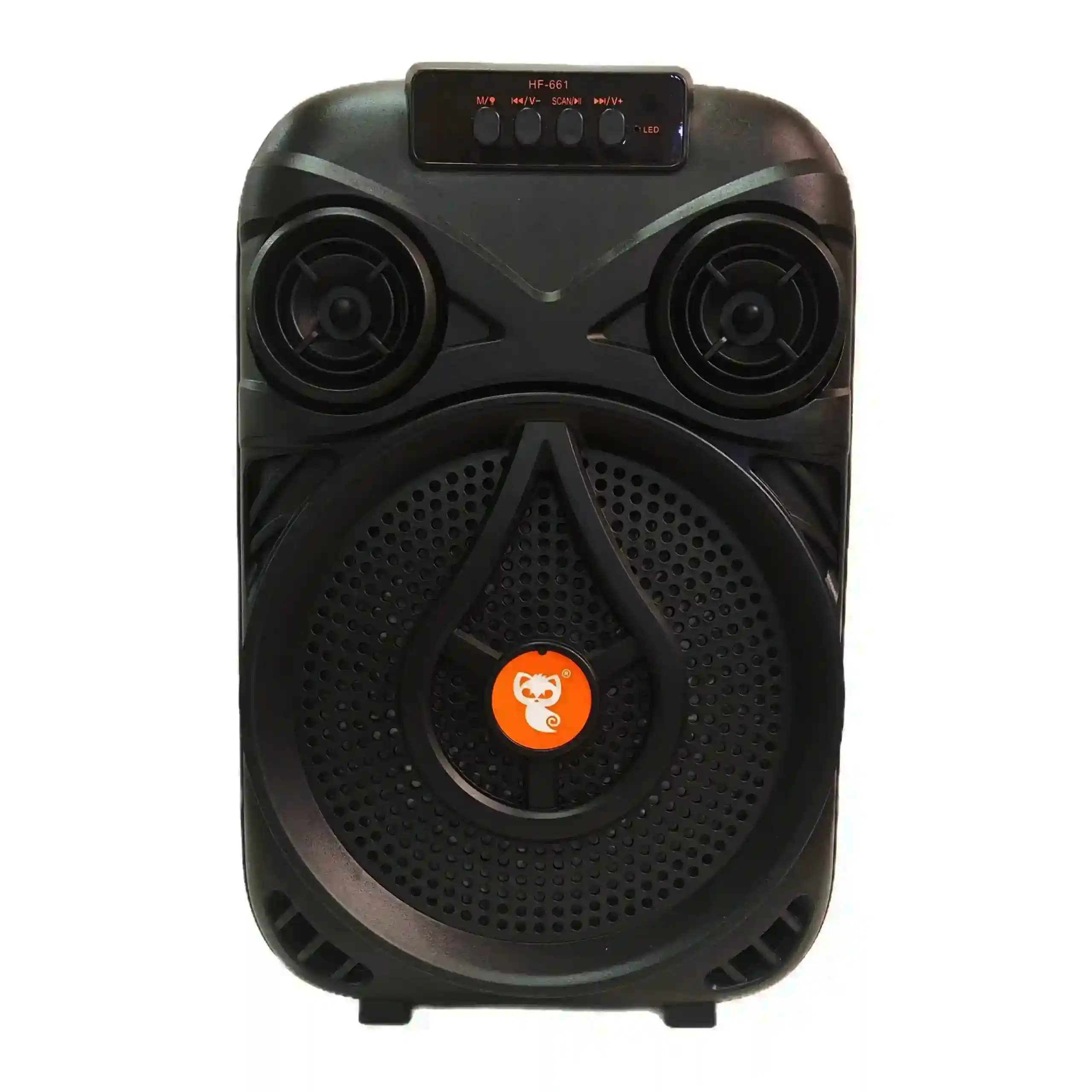 خرید اسپیکر بلوتوثی شارژی مدل HF-661 | صدای استریو، کارت حافظه TF و میکروفون