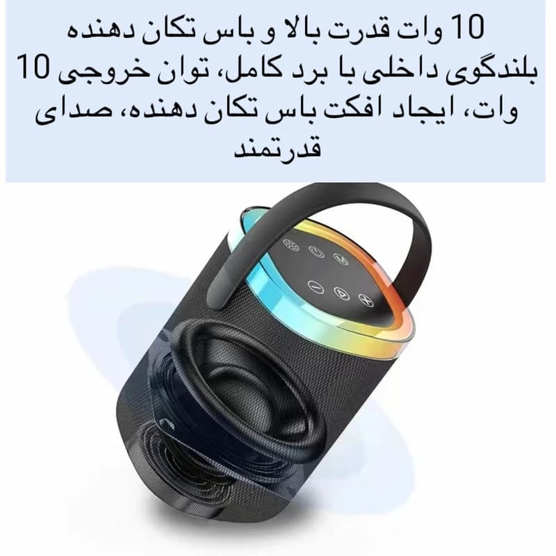 خرید اسپیکر بلوتوثی S88 | قابل حمل، بی‌سیم، همراه میکروفون — تصویر ۸