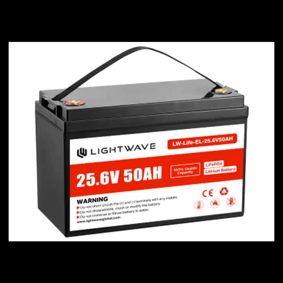 باتری لیتیوم آهن فسفات 25.6 ولت 50 آمپر ساعت لایت ویو مدل LW-Life-EL-25.6V50AH