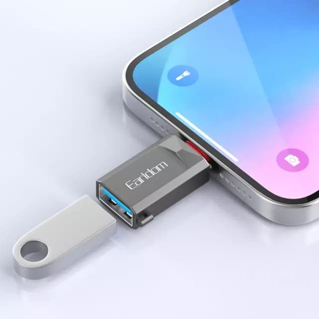 مبدل او تی جی برند Earldom USB 3.0 to 8_pin مدل OT87L اورجینال — تصویر ۱۱