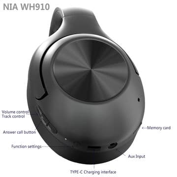 هدفون بی سیم نیا مدل WH-910 — تصویر ۶
