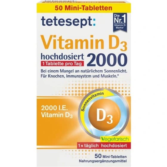 قرص ویتامین2000 D3 تتسپت