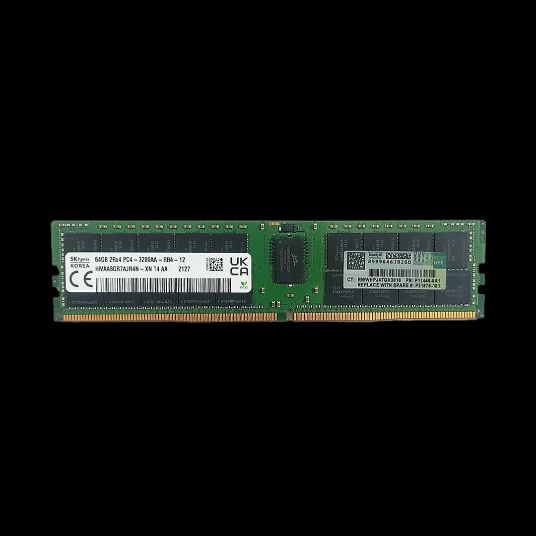 رم سرور HPE RAM 64GB Dual rank DDR4 2Rx4 PC4-3200AA-R RDIMM P11446-0A1
