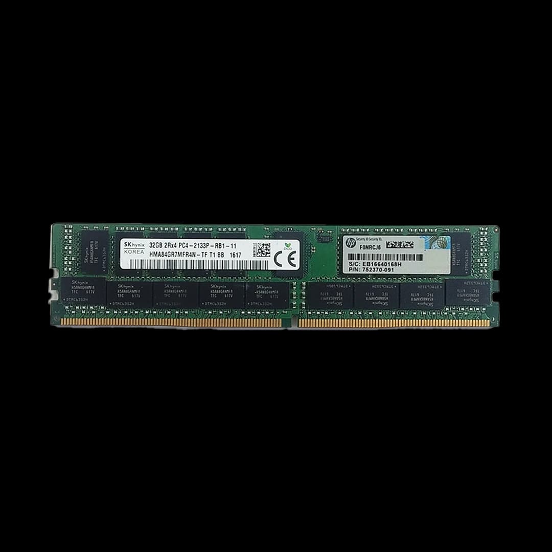 رم سرور HP 32GB Dual Rank 2Rx4 PC4 2133P-R Registered 752370-091