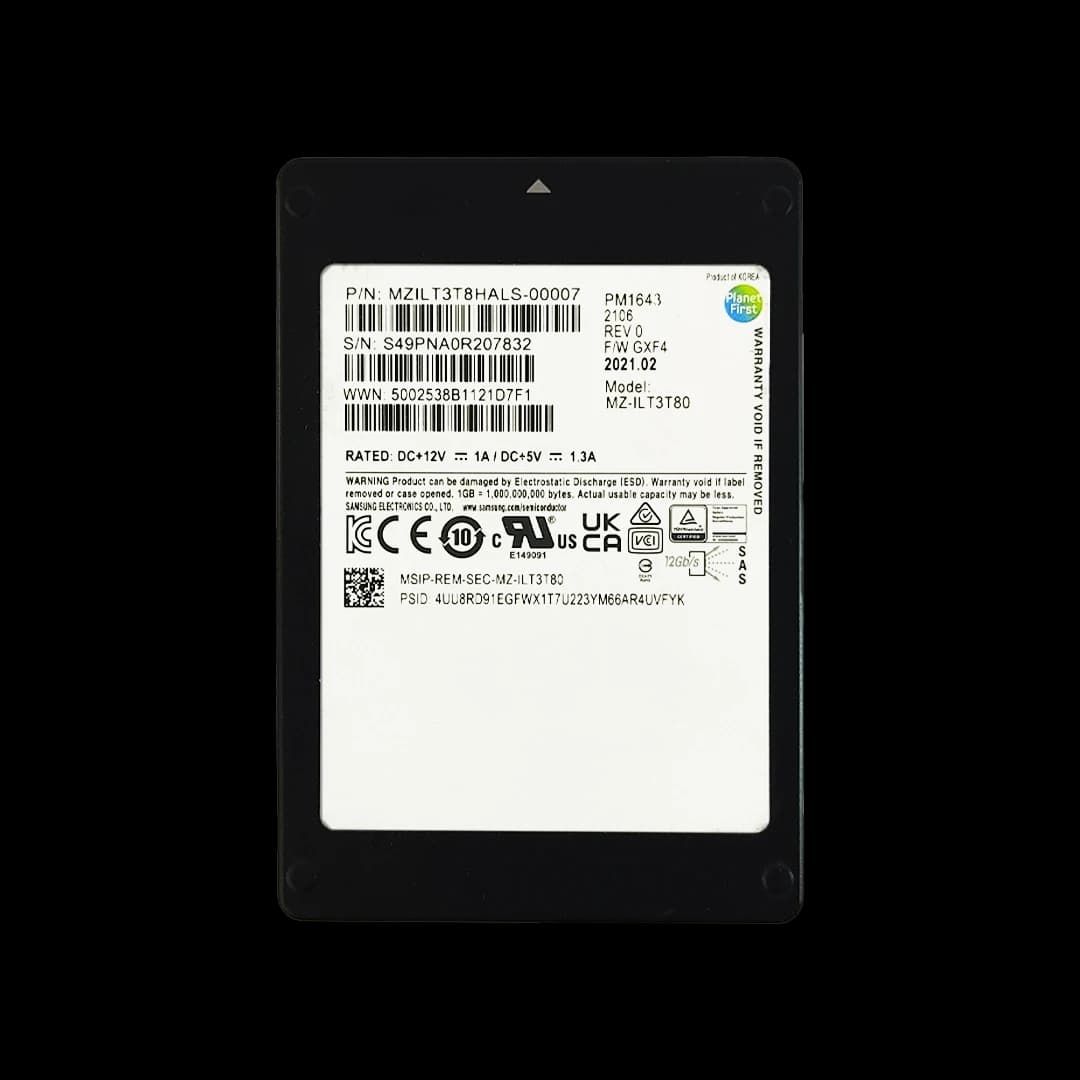 اس اس دی سرور مدل سامسونگ Samsung SSD 3.84TB SAS 12G PM1643 ظرفیت 3.84 ترابایت MZILT3T8HALS-00007