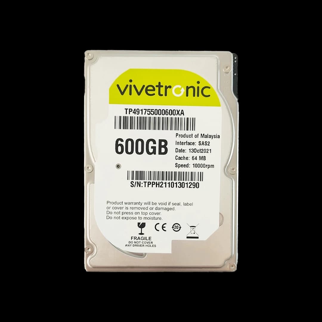 هارد سرور مدل VIVETRONIC HDD 600GB SAS 6G SAS2 N/A Ent 10K 2.5-inch ظرفیت 600 گیگابایت TP491755000600XA