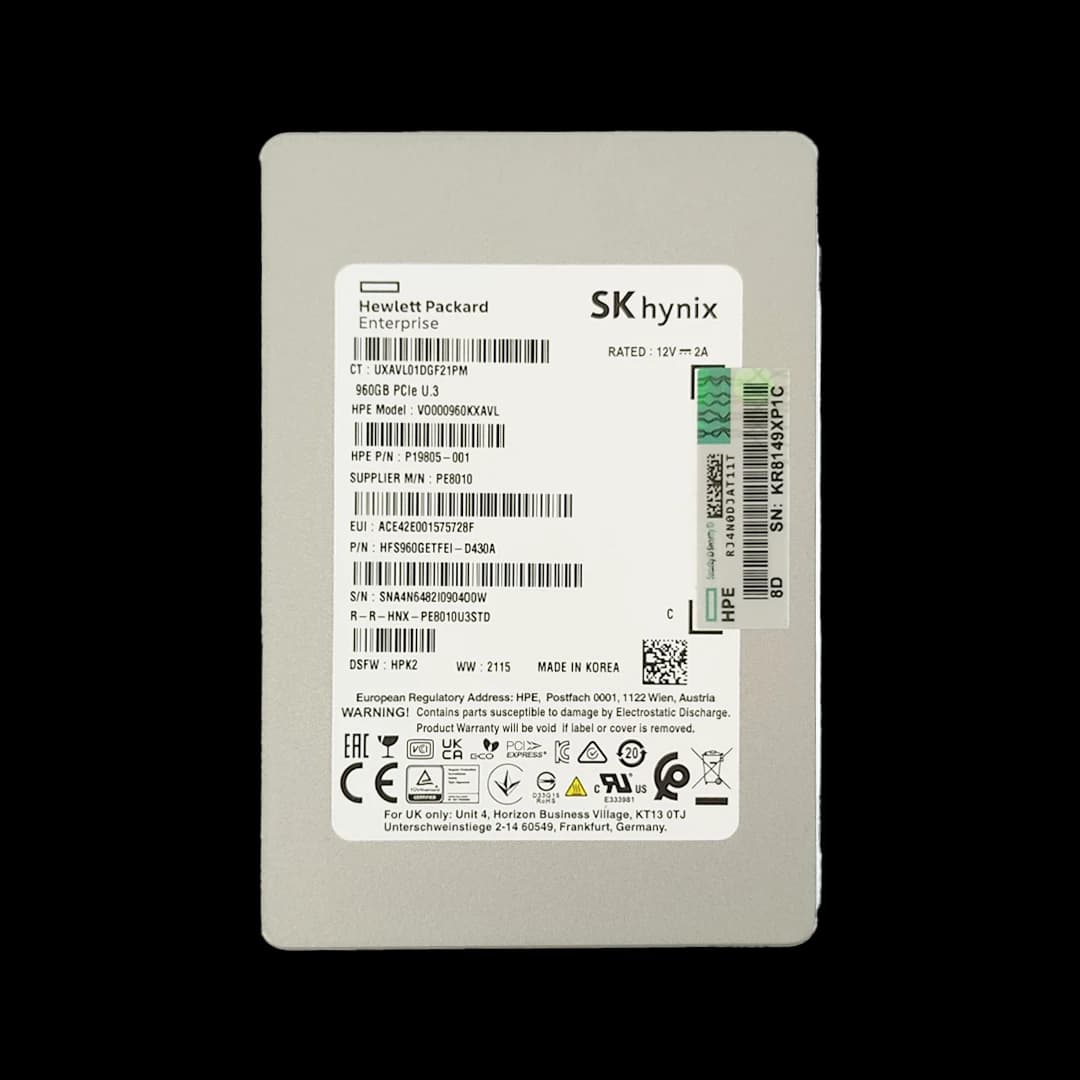 اس اس دی سرور مدل HPE SSD 960GB NVMe RI SFF U.3 ظرفیت 960 گیگابایت P19805-001 — تصویر ۳