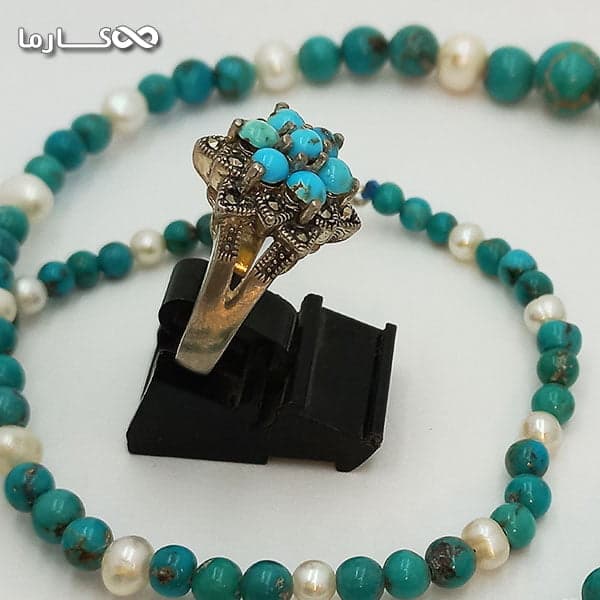انگشتر فیروزه زنانه (کد 1017) — تصویر ۸