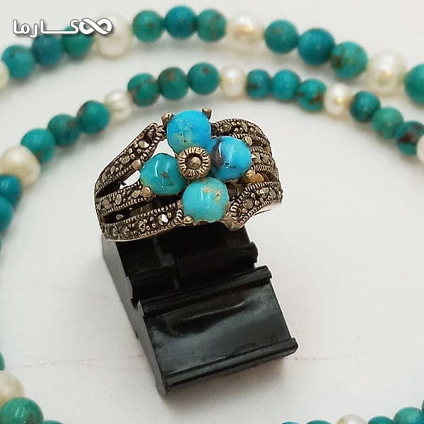 انگشتر فیروزه زنانه (کد 1022) — تصویر ۵