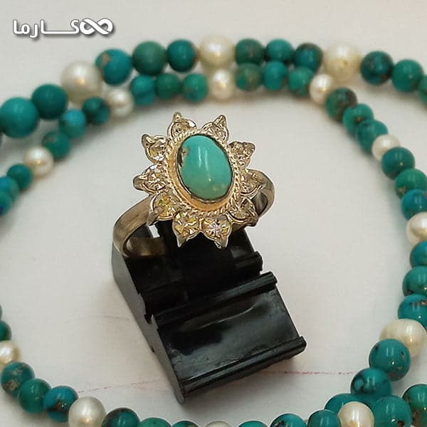 انگشتر فیروزه زنانه (کد 1024) — تصویر ۸