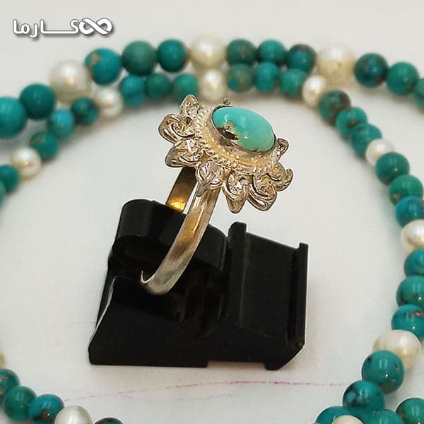 انگشتر فیروزه زنانه (کد 1024) — تصویر ۶