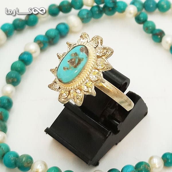 انگشتر فیروزه زنانه (کد 1026) — تصویر ۲