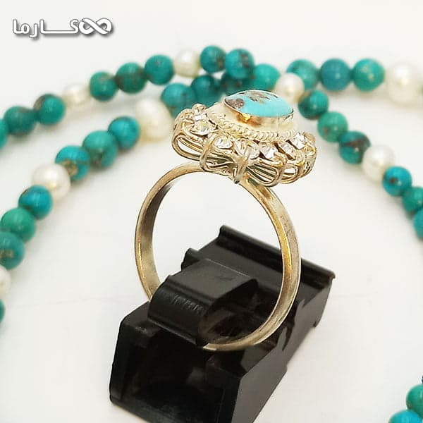 انگشتر فیروزه زنانه (کد 1026) — تصویر ۶