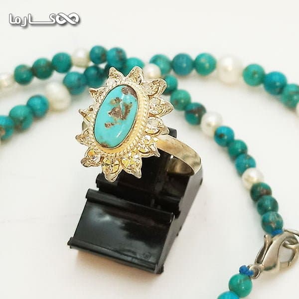 انگشتر فیروزه زنانه (کد 1026) — تصویر ۴