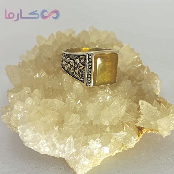 انگشتر شرف شمس مربع مردانه (کد 1208)