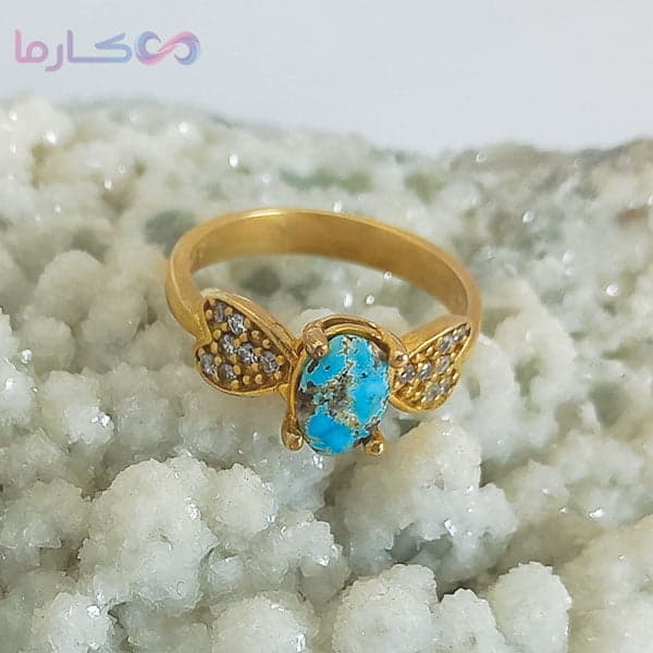 انگشتر فیروزه زنانه (کد 1037) — تصویر ۷