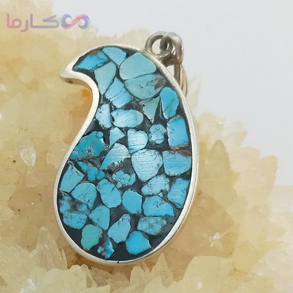 پلاک نقره فیروزه کوب (کد 1309)