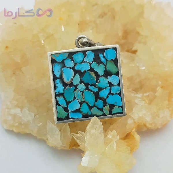 پلاک نقره فیروزه کوب (کد 1310)