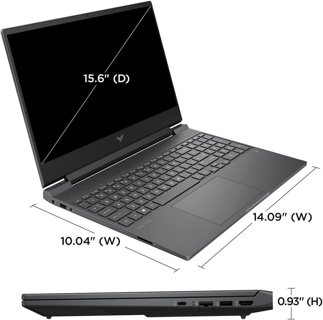 لپ تاپ اچ پی استوک HP VICTUS gaming 15 i5-13420h 16GB 512GB SSD 6G RTX 3050 fhd 144hz — تصویر ۶