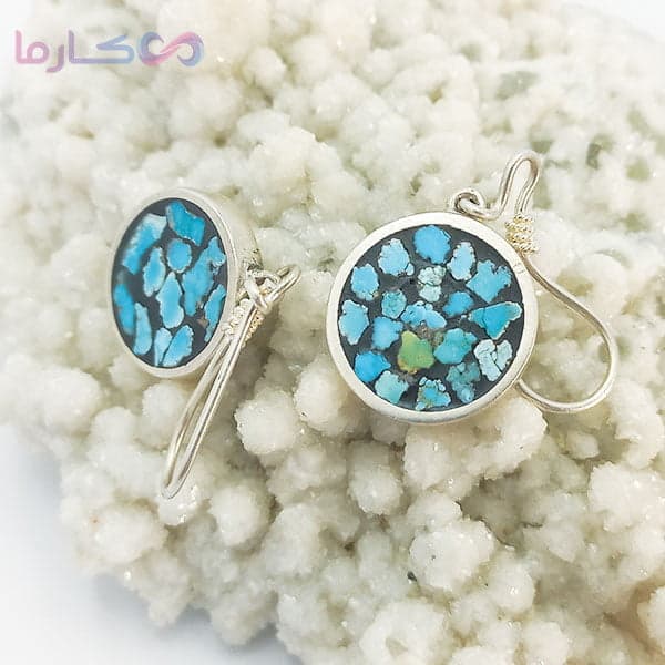 گوشواره زنانه مدل فیروزه کوب (کد 7011) — تصویر ۴