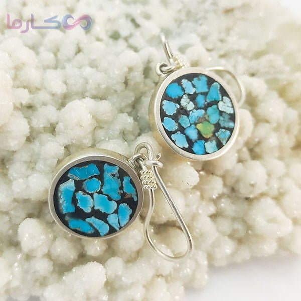 گوشواره زنانه مدل فیروزه کوب (کد 7011)