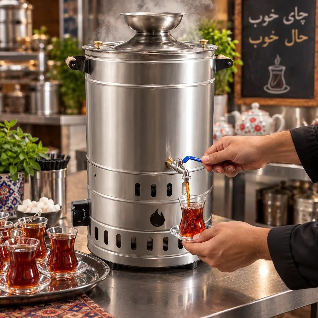 سماور گازی 60 لیتری + تنور پارسا تجهیز — تصویر ۱۱